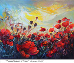 Poppies-Memory of France, Oil on Canvas